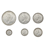 1927 George V Silver Proof Set (6 Coins) Original Issue Boxed