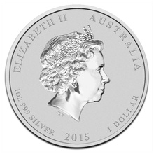 2015 Year of the Goat Silver Coin 1oz Perth Mint Australian Lunar Series