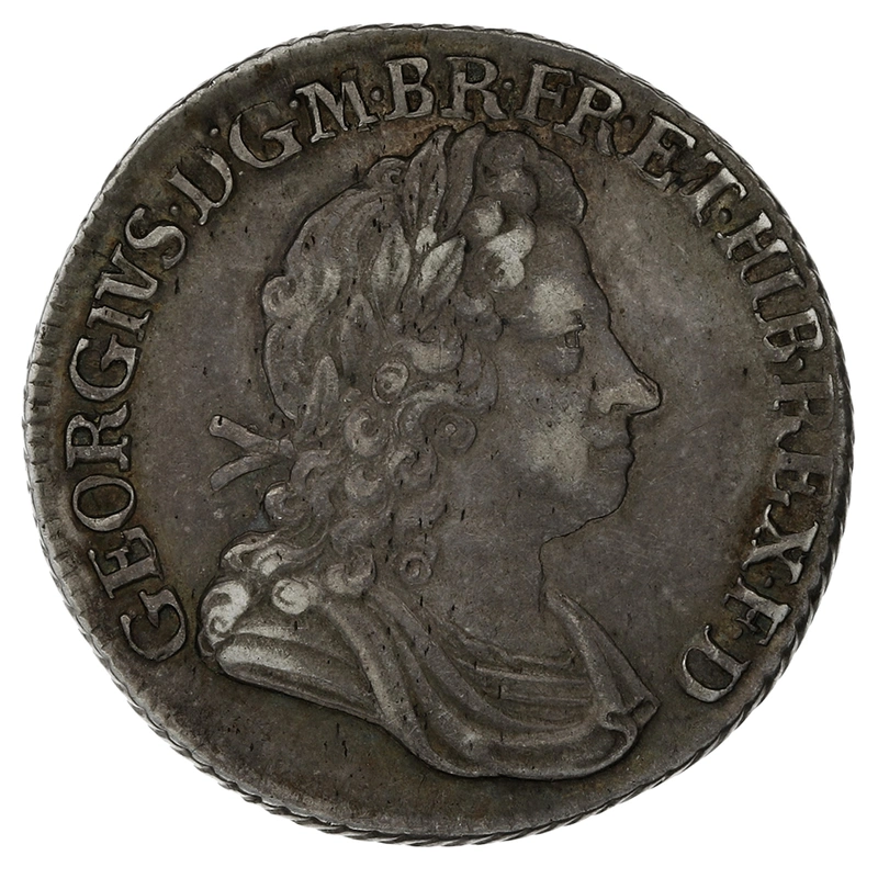 1723 Silver Shilling Coin George I