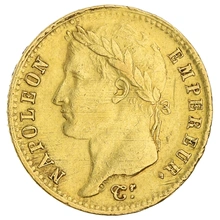 1809 French 20 Francs Gold Coin Napoleon I Laureate Head A