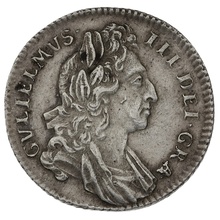 1696 William III Silver Sixpence