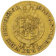 1801 George III Half Guinea Gold Coin