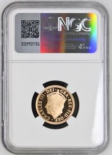 2023 Proof Gold Sovereign Coin Charles III Coronation NGC PF70