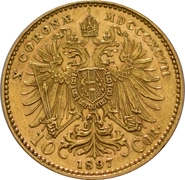 Austrian 10 Coronas Gold Coin Franz Joseph I