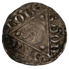 1207-1211 King John Silver Penny Hammered Roberd on Dublin