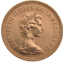 1972 Gold Sovereign Coin