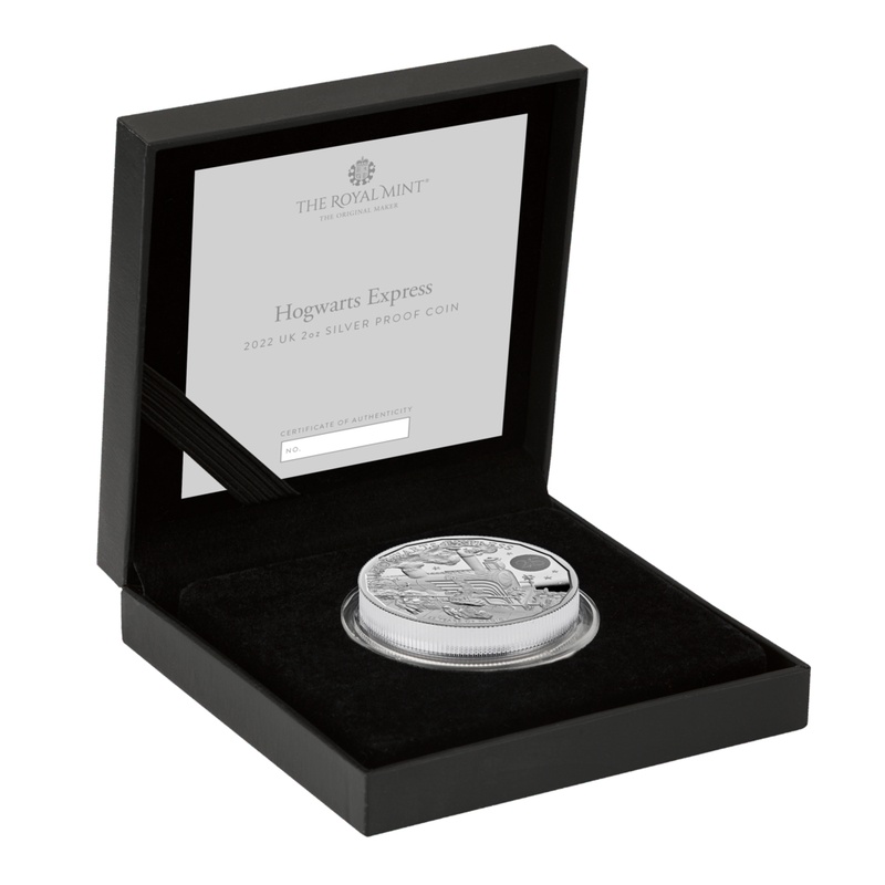 2022 Proof 2oz 25th Anniversary of Harry Potter Silver Coin Hogwarts Express Boxed