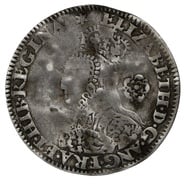 1562 Silver Threepence Elizabeth I mm Star