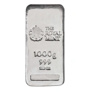 Second Hand 1kg Silver Bar Royal Mint