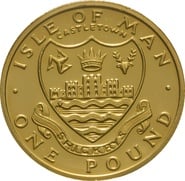 1984 Proof Isle of Man £1 Gold Coin Manx Town Series Castletown