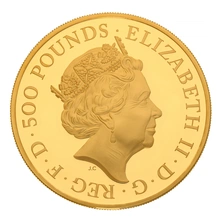 2022 Royal Mint 5oz Year of the Tiger Proof Gold Coin Boxed