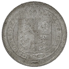 1888 Silver Shilling Coin Queen Victoria