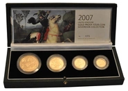 2007 Proof Gold Sovereign 4 Coin Set Boxed
