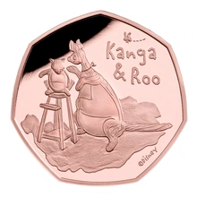 2022 Proof 50p Gold Coin Kanga and Roo Boxed