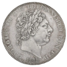 1819 Silver Crown Coin George III About Uncirculated