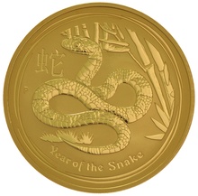 2013 Year of the Snake Gold Coin 10oz Perth Mint Australian Lunar Series