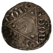 1207-11 King John Hammered Silver Penny Roberd on Dublin