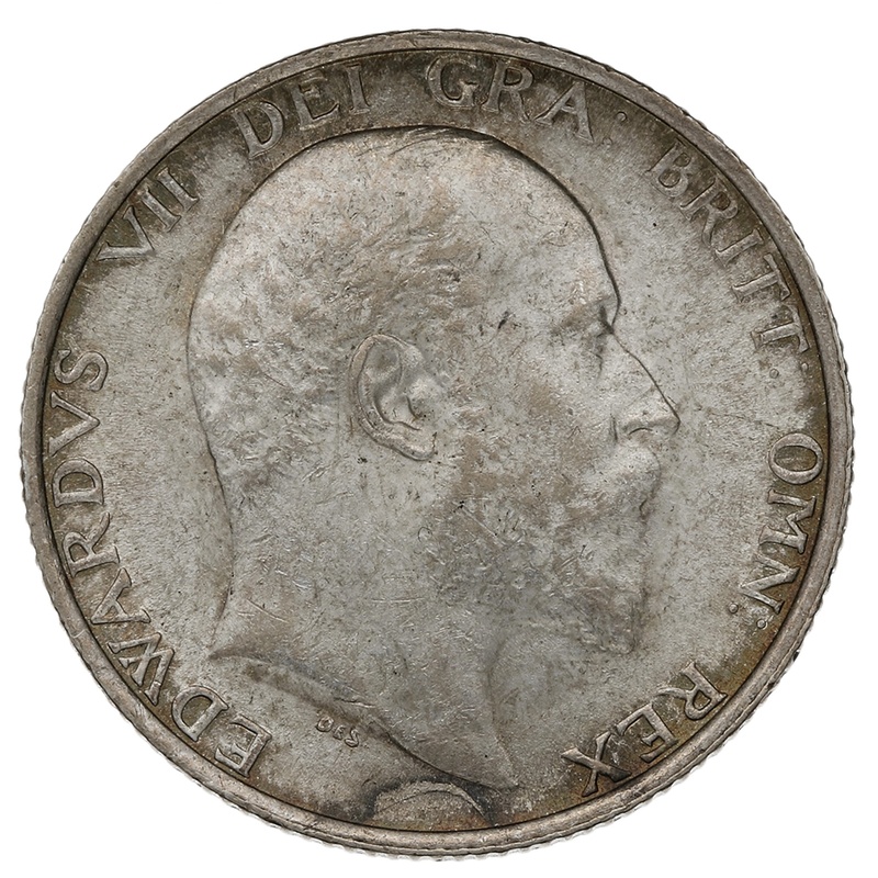1906 Silver Shilling Coin Edward VII