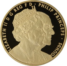 2017 Platinum Wedding Anniversary 5oz Proof Gold £10 Coin Boxed