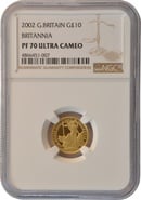 2002 Proof 1/10oz Gold Britannia Coin NGC PF70
