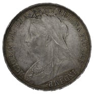 1895 Silver Crown Coin Queen Victoria LVIII
