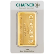 50g Gold Bar C. Hafner Minted