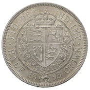 1893 Silver Half Crown Coin Queen Victoria