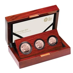 2019 Proof Gold Sovereign 3 Coin Premium Set Boxed
