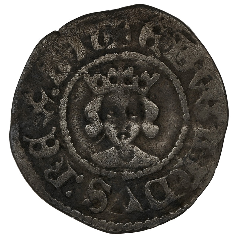 1361-1369 Silver Half Penny Coin Edward III Hammered Treaty Period