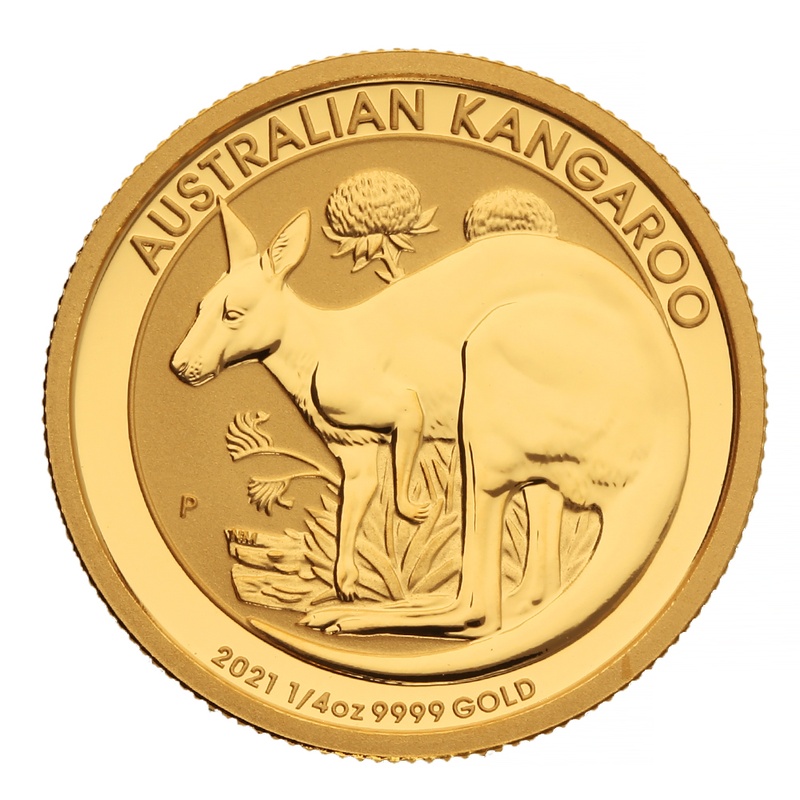 2021 1/4oz Australian Kangaroo Gold Nugget Coin