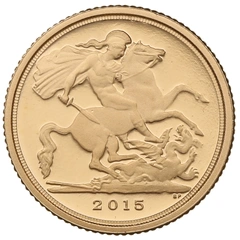 2015 Proof Gold Quarter Sovereign