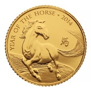 2014 Year of the Horse Gold Coin 1/10oz Royal Mint Lunar Series Boxed