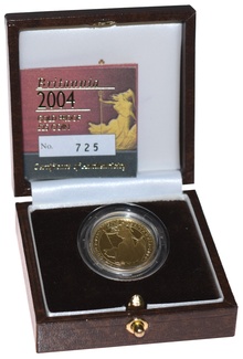 2004 Britannia Quarter Ounce Gold Proof Coin Boxed