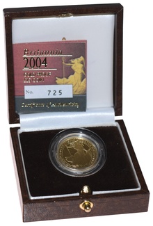 2004 Britannia Quarter Ounce Gold Proof Coin Boxed