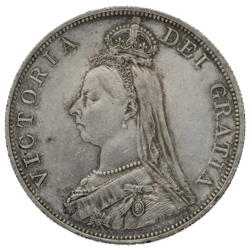 1888 Double Florin Silver Coin Queen Victoria