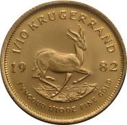 1982 1/10oz Krugerrand Gold Coin