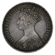 1847 Queen Victoria Silver Milled "Gothic" Crown