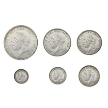 1927 George V Silver Proof Set (6 Coins) Original Issue Boxed