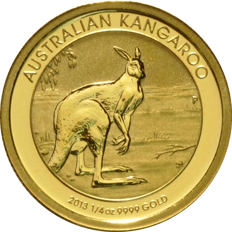 2013 1/4oz Australian Kangaroo Gold Nugget Coin