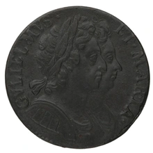 1694 William and Mary Copper Halfpenny