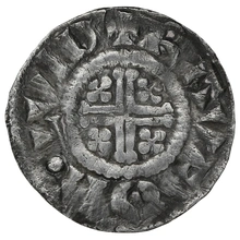 1199-1216 King John Silver Penny Hammered Rauf on London