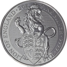 2016 2oz Lion of England Silver Coin Queen's Beasts