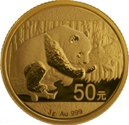 2016 3g Chinese Panda Gold Coin