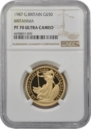 1987 Proof 1/2oz Gold Britannia Coin NGC PF70