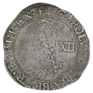1638 Silver Shilling Coin Charles I Anchor