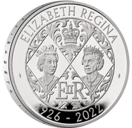 2022 Platinum Piedfort £5 Proof Crown Her Majesty Queen Elizabeth II Memorial Boxed