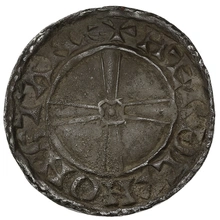 1050-1053 Edward the Confessor Silver Penny Expanding Cross Type Stamford Harcin