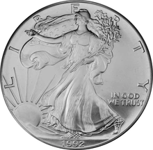 1992 American Silver Eagle Coin 1oz