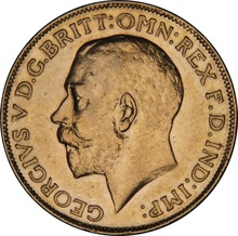 1919 Gold Sovereign Coin George V Canada NGC AU55