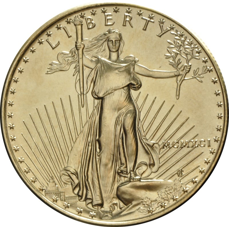 1991 1oz American Eagle Gold Coin MCMXCI